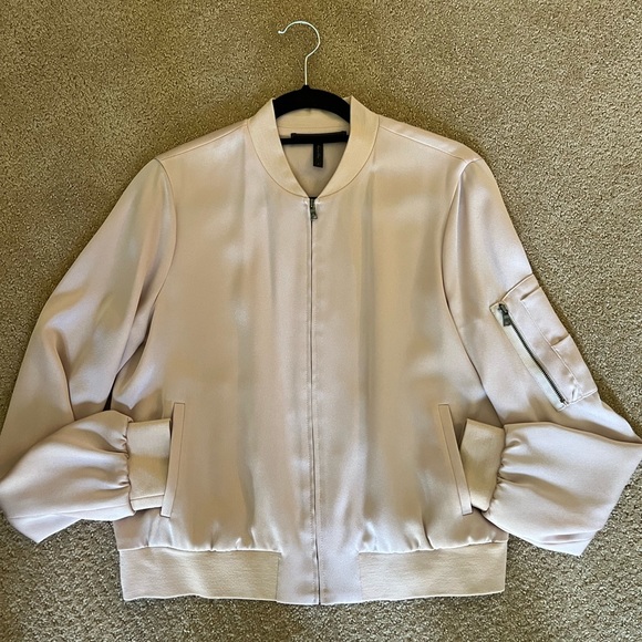 BCBG Max Azria Sammy Satin Bomber Jacket - Picture 4 of 15